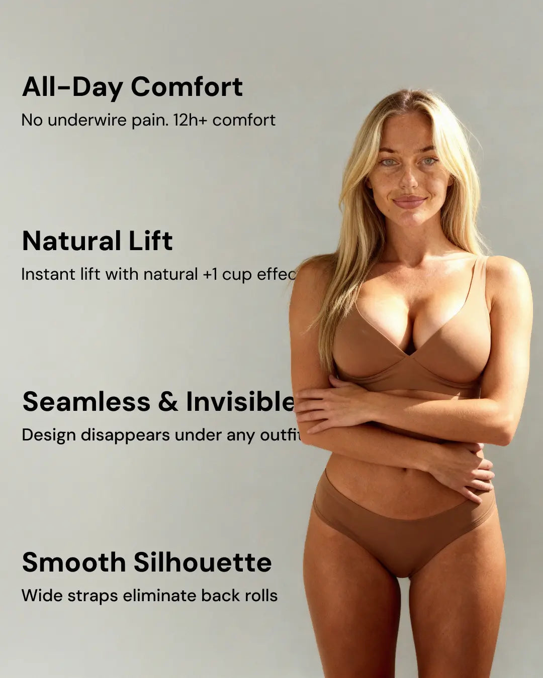 Second Skin Sculpt Bra – Wireless Seamless Lift & Support