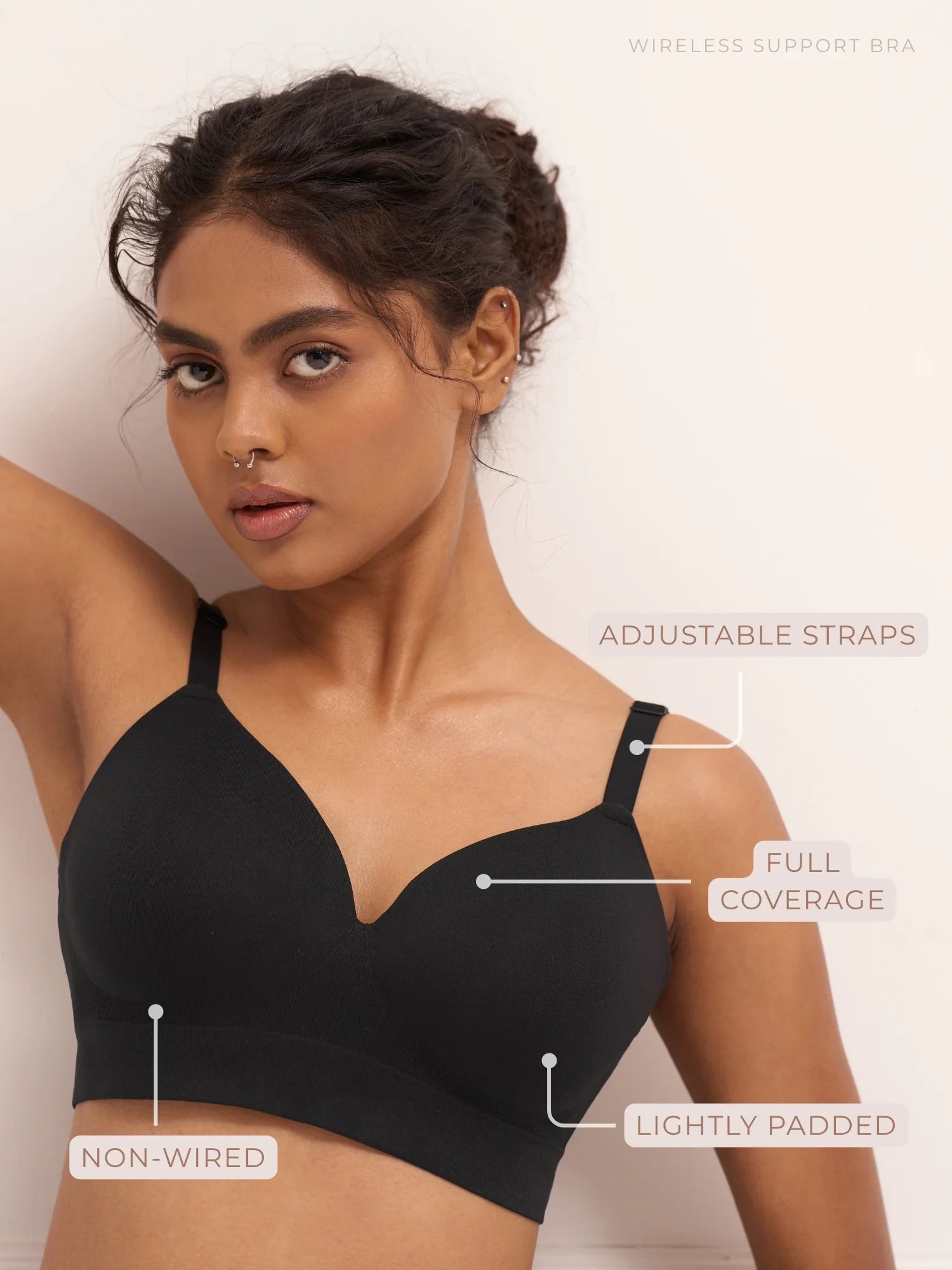 Second Skin Sculpt Bra – Wireless Seamless Lift & Support