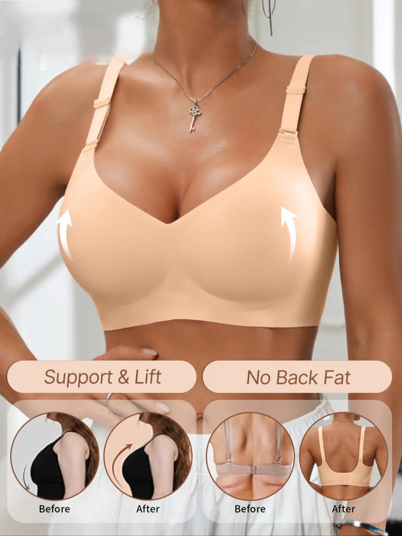 Second Skin Sculpt Bra – Kabelloser, nahtloser Lift & Halt